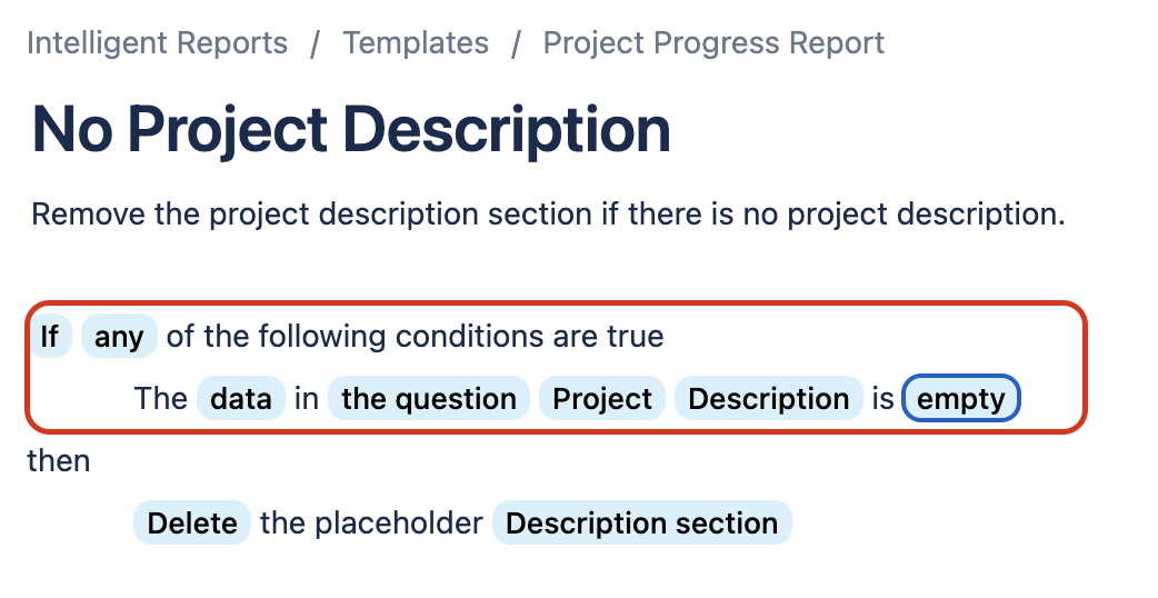 Rule conditions