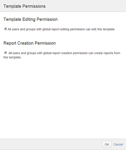 Editing template permissions