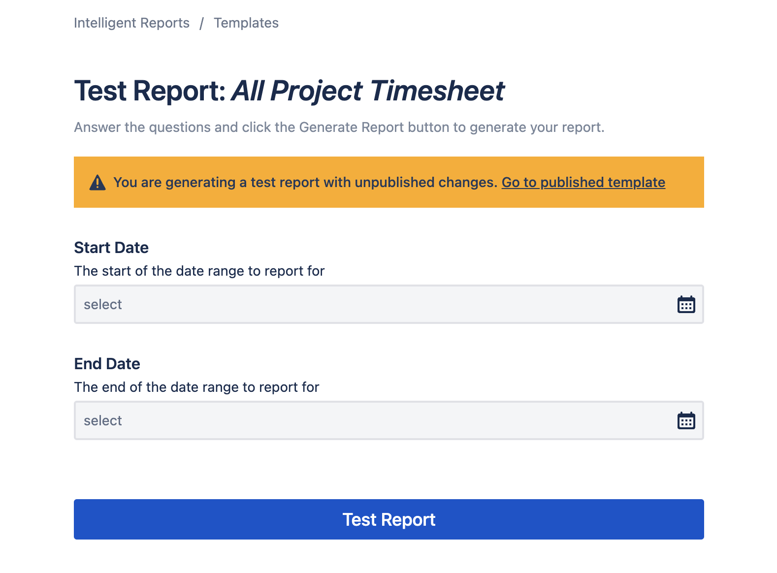 Generating a report